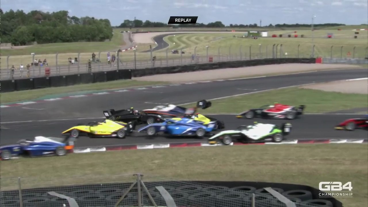 GB4 Championship 2026 Donington Race 3 Start Pile Up