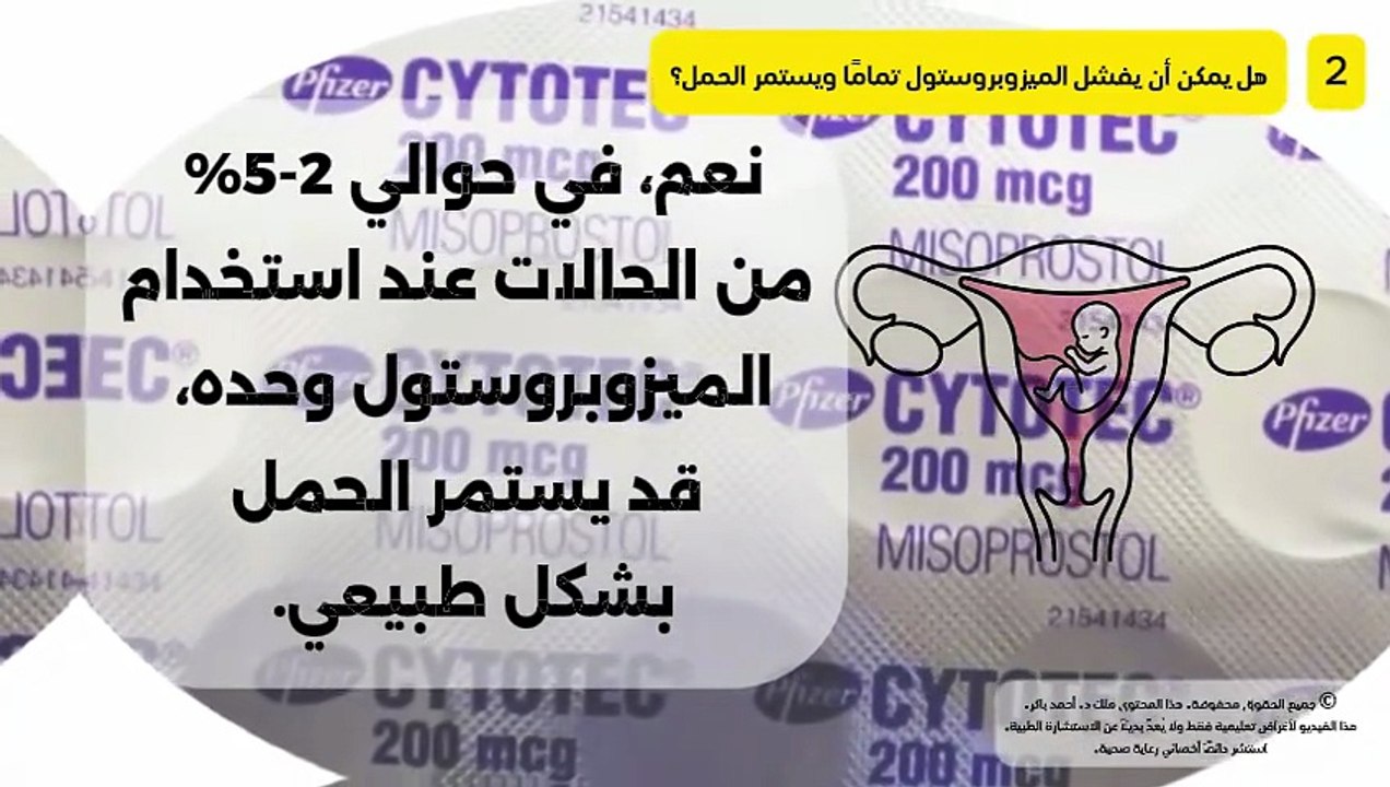 ل يفشل الميزوبروستول ويستمر الحمل؟ | حقائق ونسبة الفشل الطبية