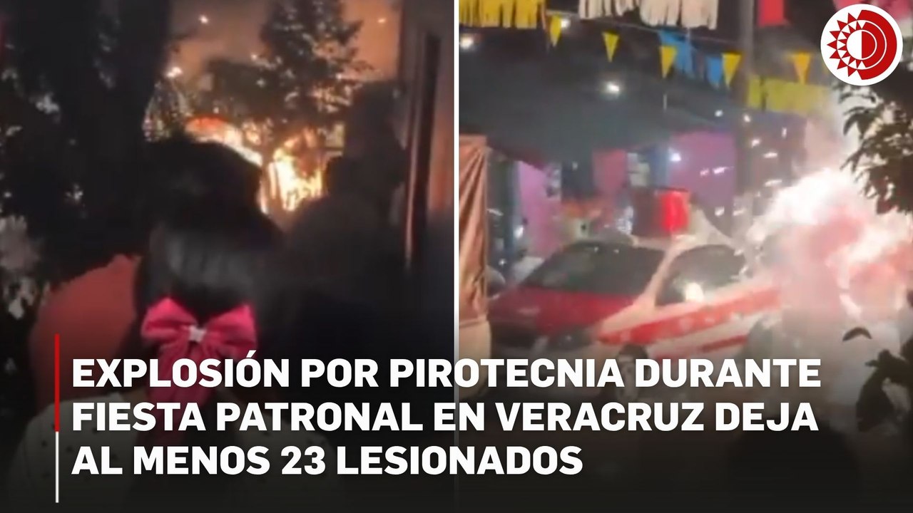 Incidente con "torito" pirotécnico provoca explosión en Veracruz; hay tres graves