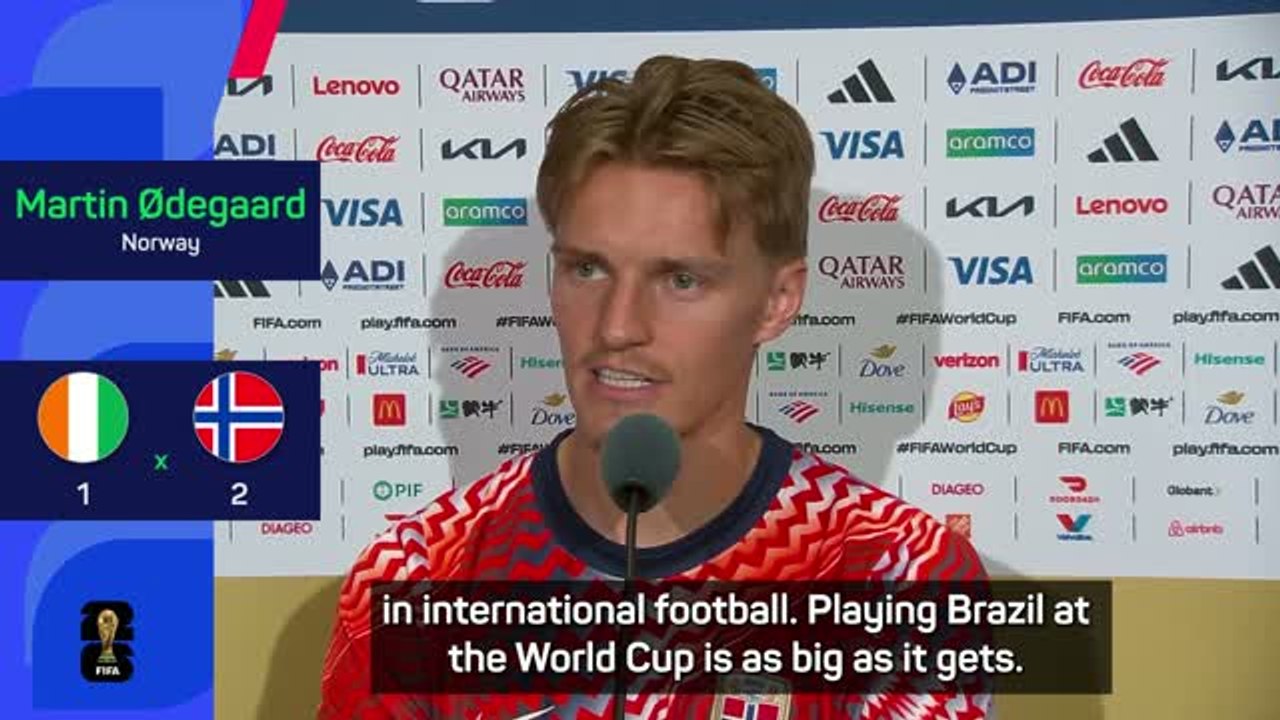 Facing Brazil 'as big as it gets' for Norway - Odegaard