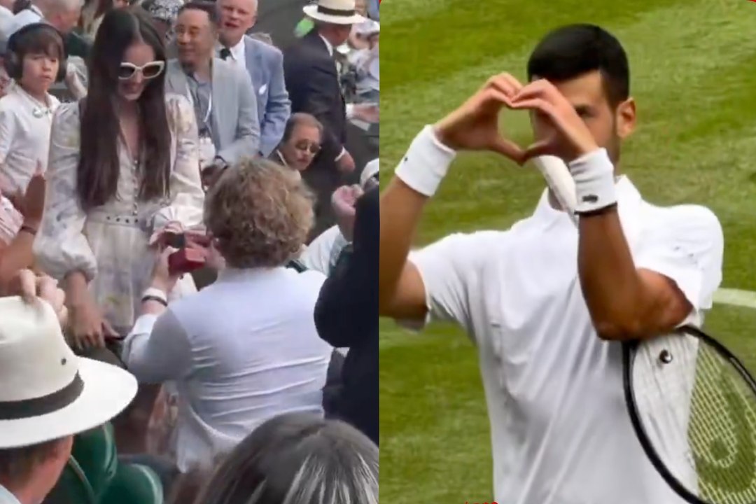Djokovic’s cheeky reaction to fan proposal at Wimbledon