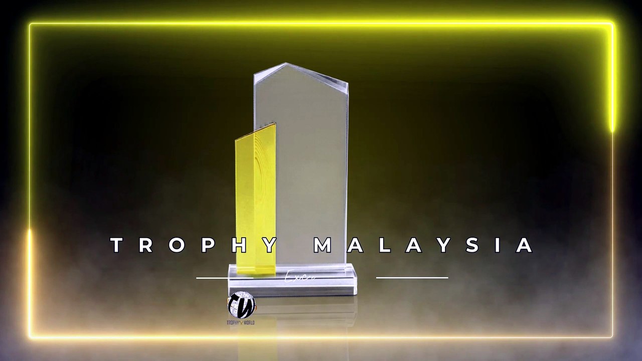 Yellow Crystal Plaques at Trophy-World Malaysia | Custom Trophies & Plaques Supplier