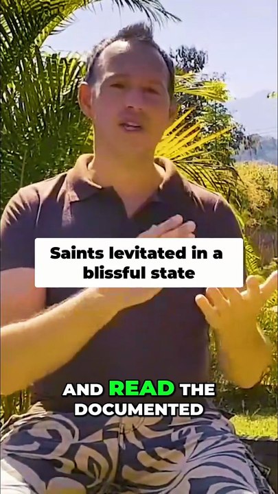 Saints levitated in a blissful state