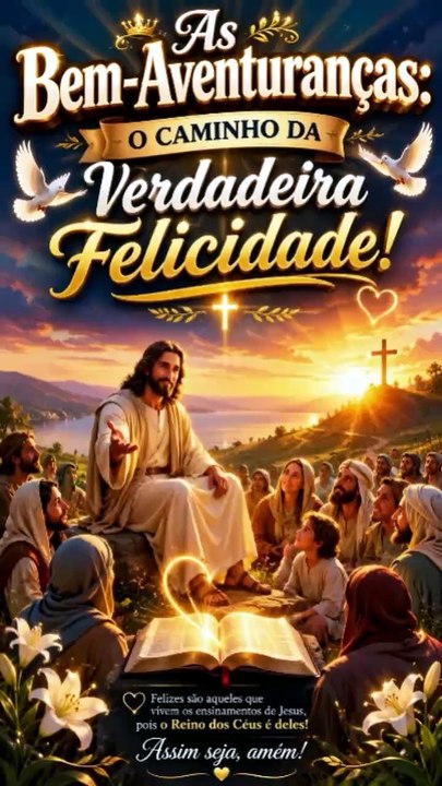 Felizes  — ✝ — #Jovenspregadores #espiritualidade #Deus #motivacao #religiao #Fé #AmorDeCristo #Gratidão — @videosdealegria — By:RF® —