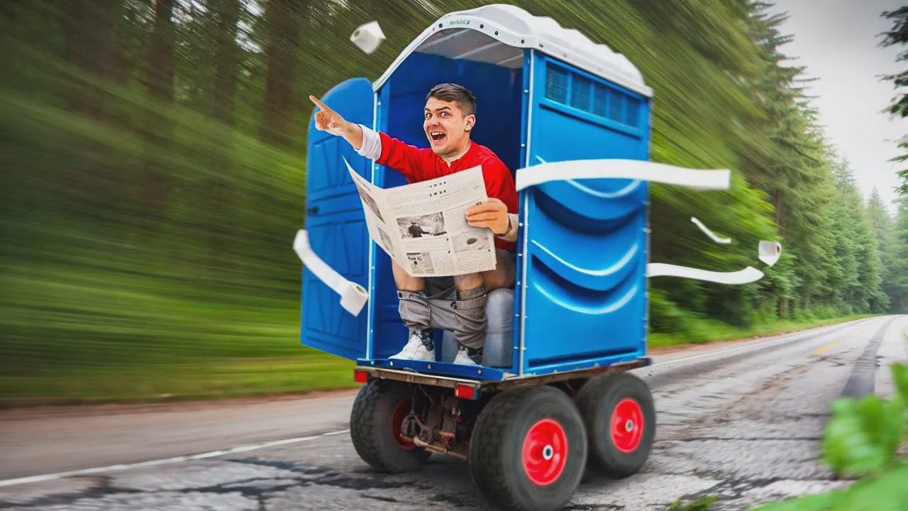 ¡Construimos un inodoro sobre ruedas y lo probamos en la carretera!