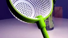 Dreamfarm Spina 2-In-1 Collapsible Salad Spinner & Straining Colander – White/Green