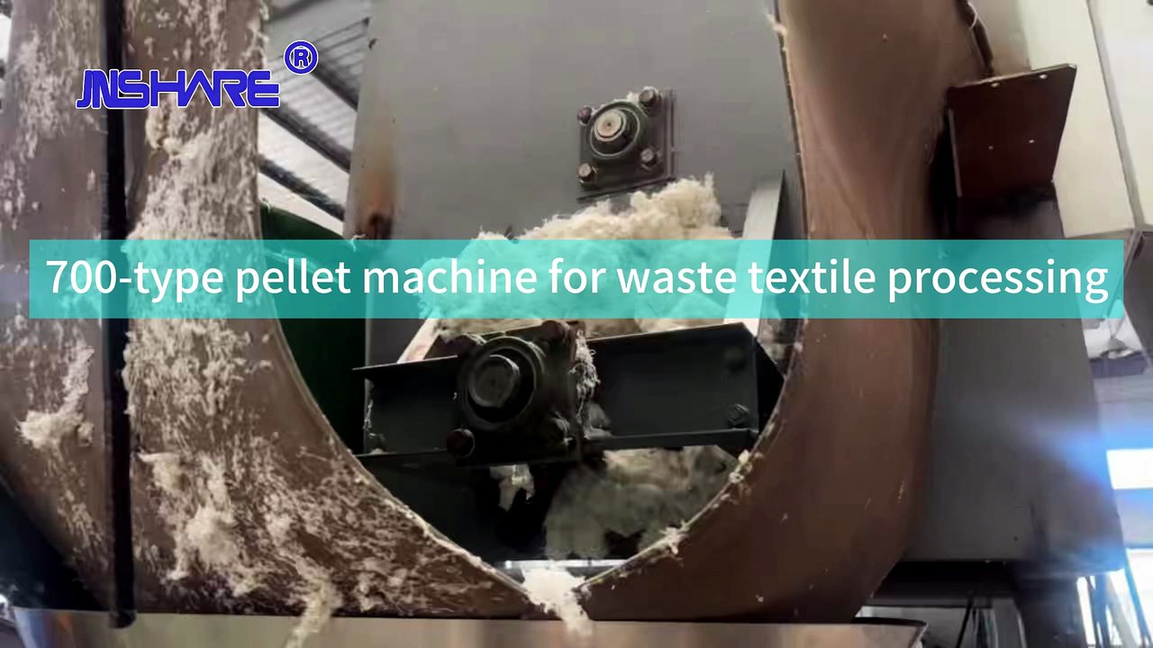 700-type pellet mill for waste textile processing.