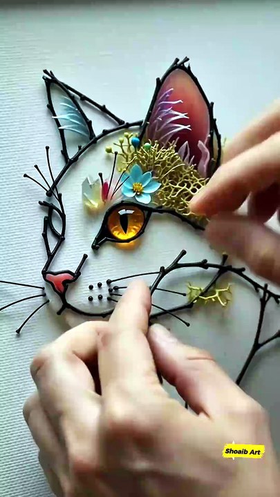 The Magical Starlight Cat: A Vibrant Nature Transformation! ✨🐱🎨   Hashtags: #ShoaibArt #EnchantedArt #SatisfyingTransformation #StarlightCat #NatureMagic
