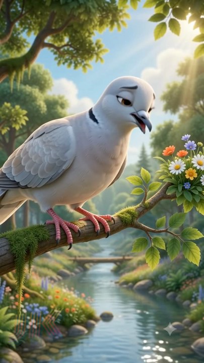 The Ant and the Dove. A moral story.