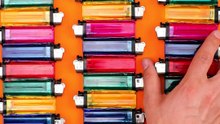 Lamp made out of lighters! 💡