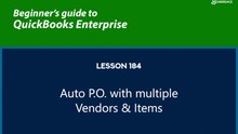 184 - Auto PO with multiple Vendors & Items