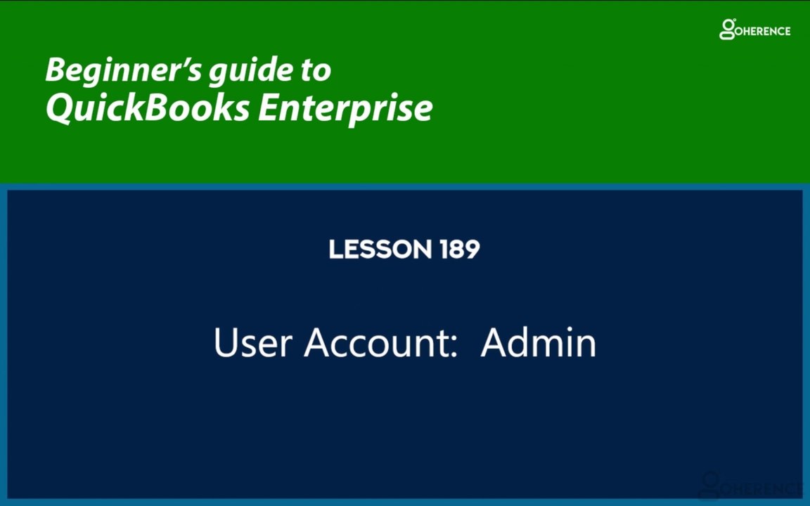 189 - User Account: Admin