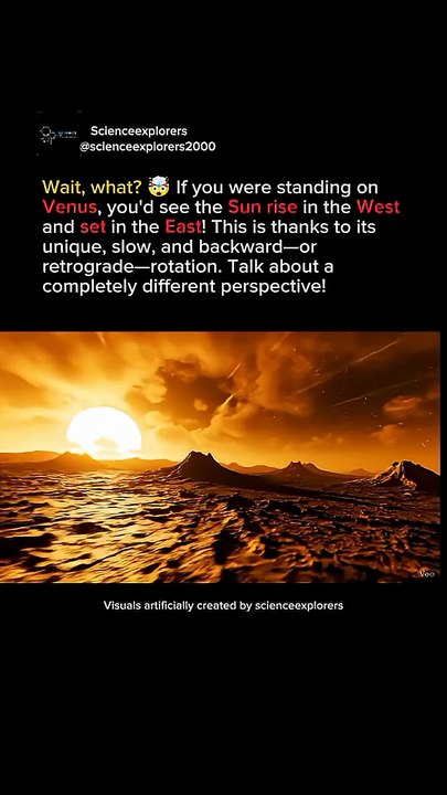 Why the Sun Rises in the West on Venus