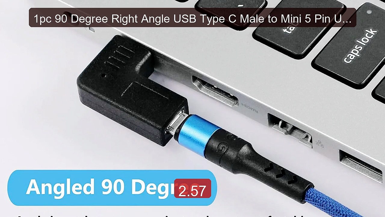 1pc 90 Degree Right Angle USB Type C Male to Mini 5 Pin USB... -- Top Pick 2026 | Unbeatable Price!