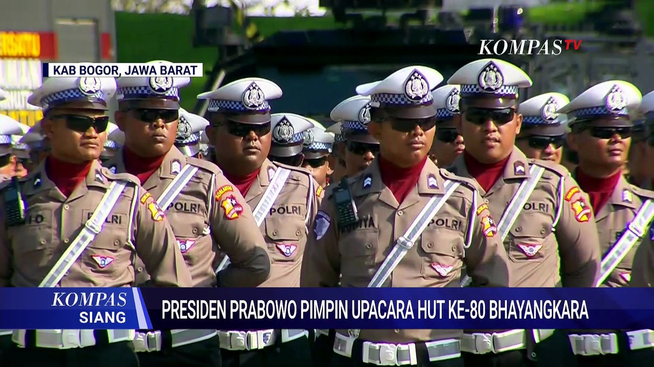 Hari Bhayangkara ke-80 Digelar di Cikeas, Presiden Prabowo Pimpin Upacara | KOMPAS SIANG