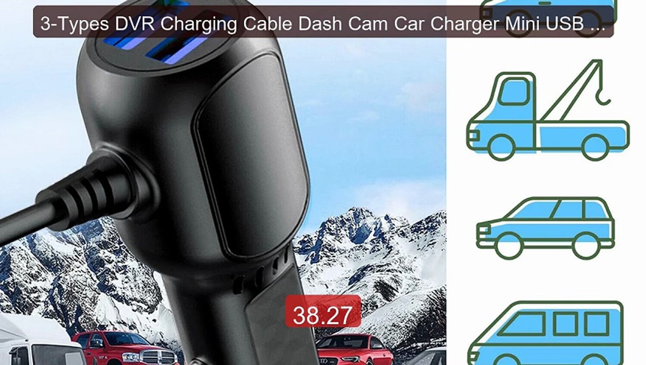 3-Types DVR Charging Cable Dash Cam Car Charger Mini USB Cable... -- Best Buy 2026 | Great Quality!
