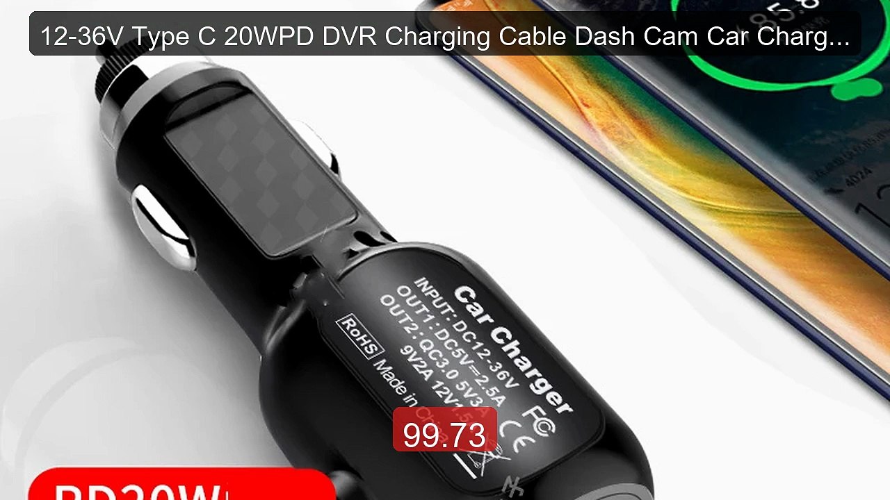 12-36V Type C 20WPD DVR Charging Cable Dash Cam Car Charger Type C... -- Best Deal 2026 | Shop Now!