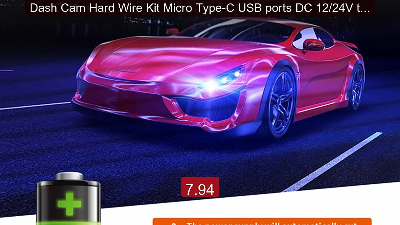 Dash Cam Hard Wire Kit Micro Type-C USB ports DC 12/24V to 5V ... -- Best Buy 2026 | Great Quality!