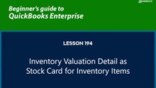194 - Inventory Valuation Detail  as Stock Card for inventory Items
