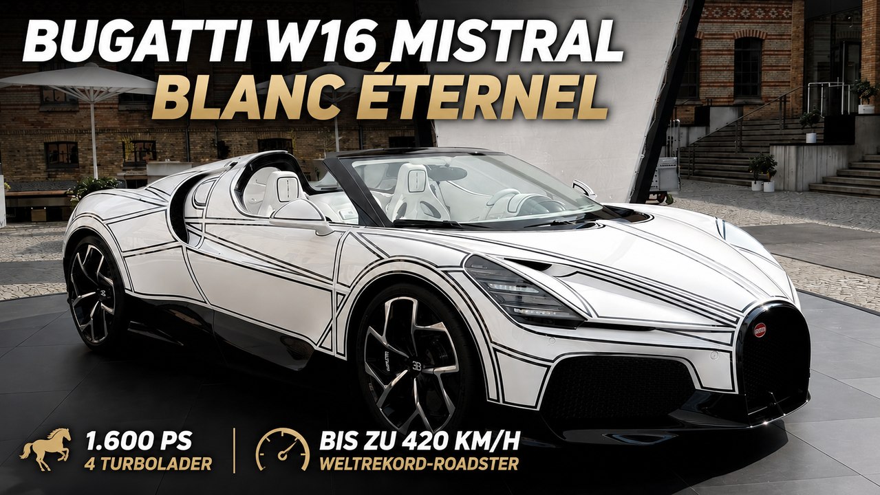 Bugatti W16 Mistral Blanc Éternel: Kunst trifft auf 1.600 PS