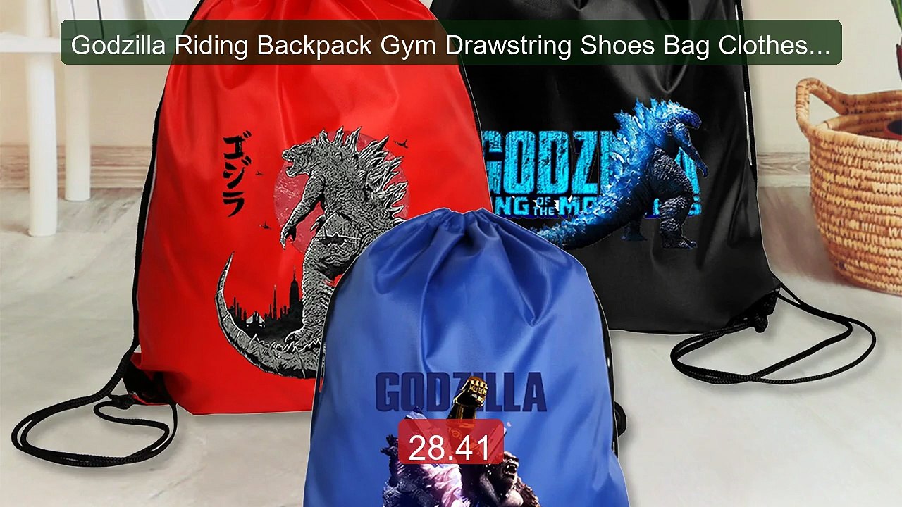 Godzilla Riding Backpack Gym Drawstring Shoes Bag Clothes S... -- Top Pick 2026 | Unbeatable Price!