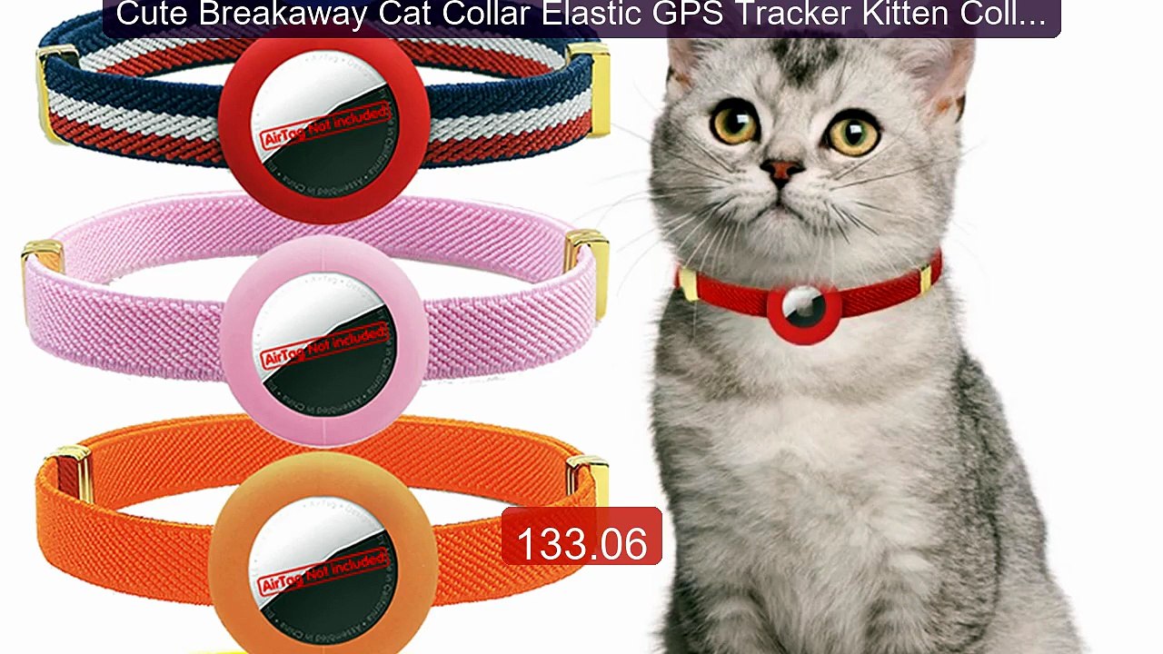 Cute Breakaway Cat Collar Elastic GPS Tracker Kitten Collar with Ai... -- Top Rated 2026 | Buy Now!