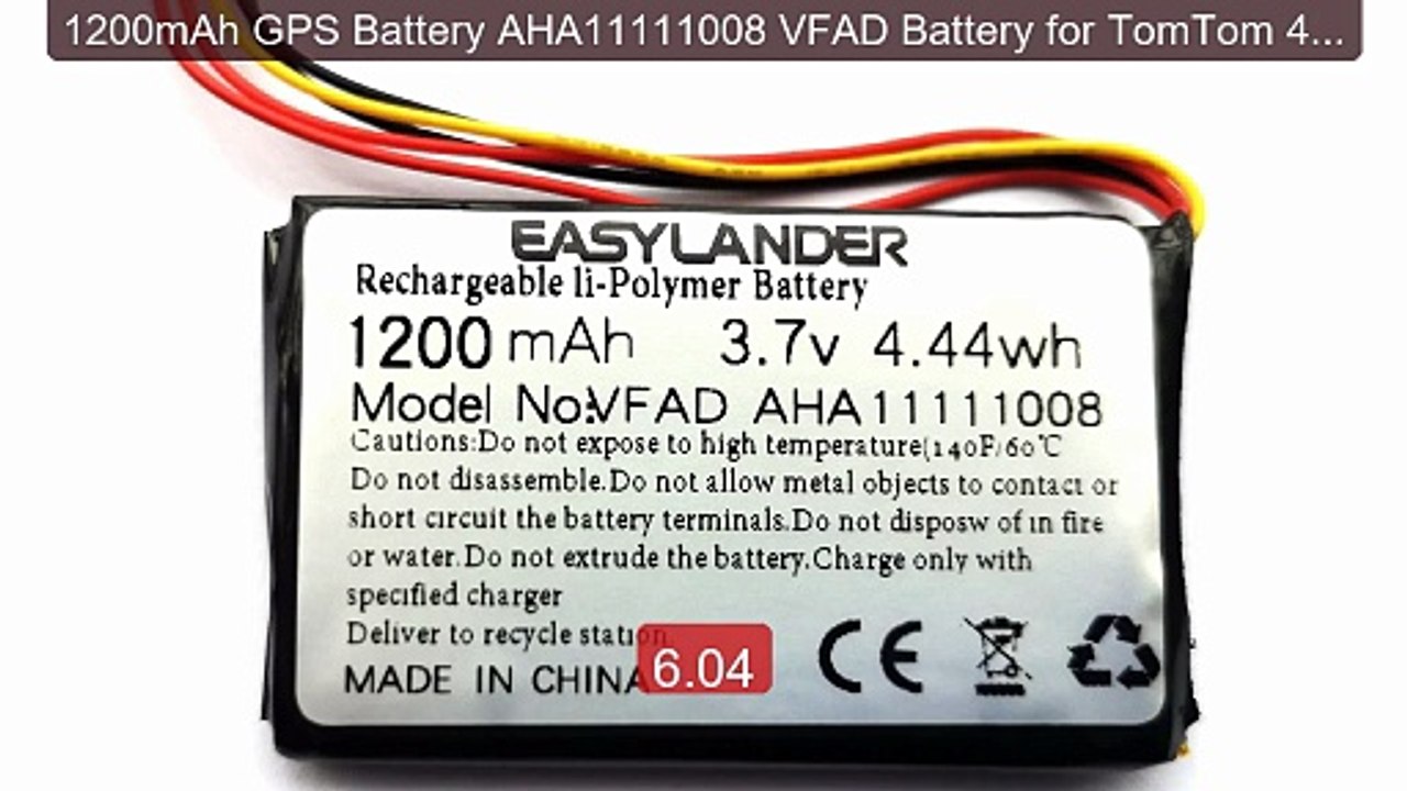 1200mAh GPS Battery AHA11111008 VFAD Battery for TomTom 4FL50 4FL60... -- Top Rated 2026 | Buy Now!