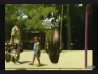 Little Girl Owned By Swing