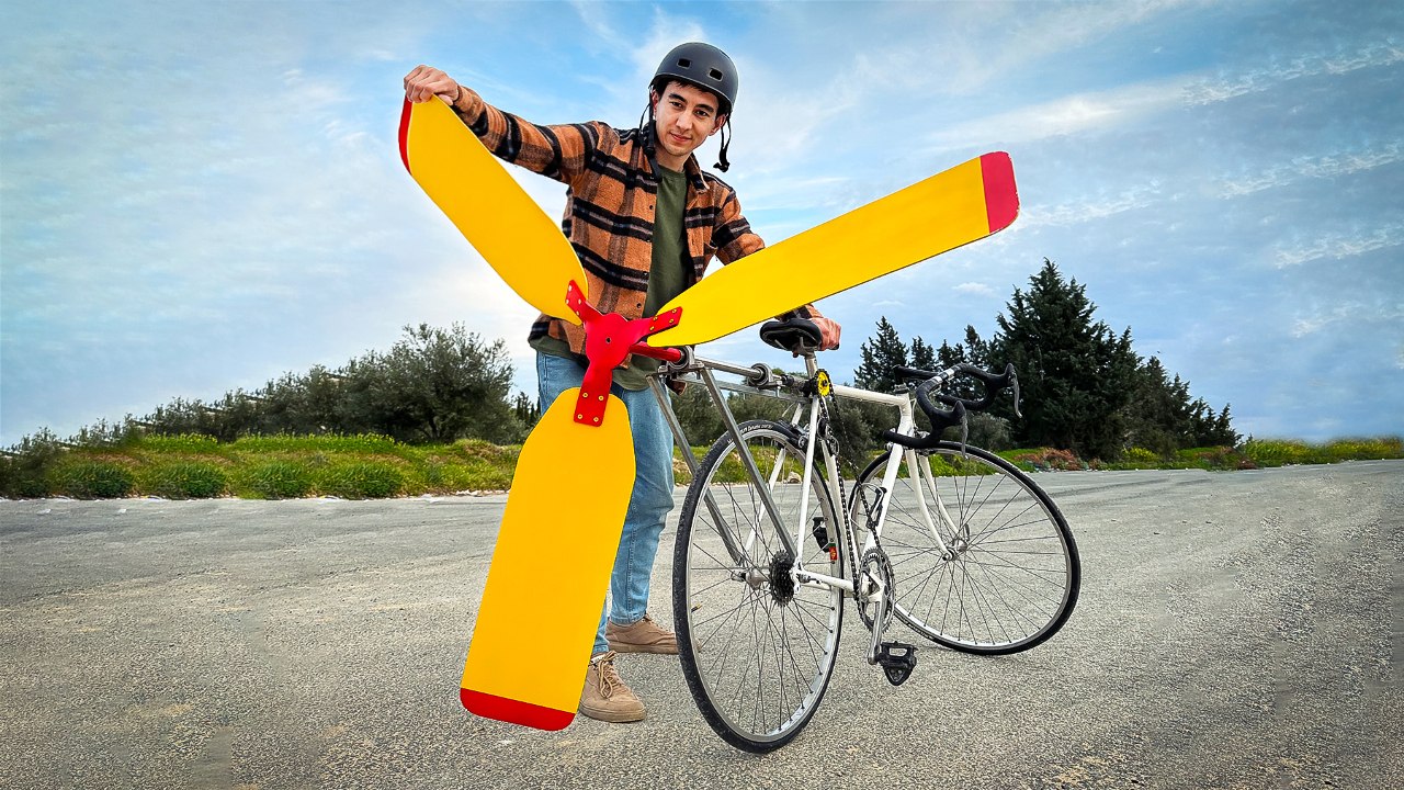 We put a propeller on the bike! 🚁 🚲 Creative ideas to upgrade a bike by Wood Mood!