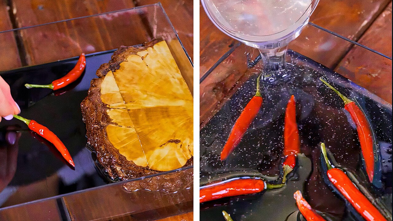 Crafting a Unique Epoxy Cutting Board with Chili Peppers