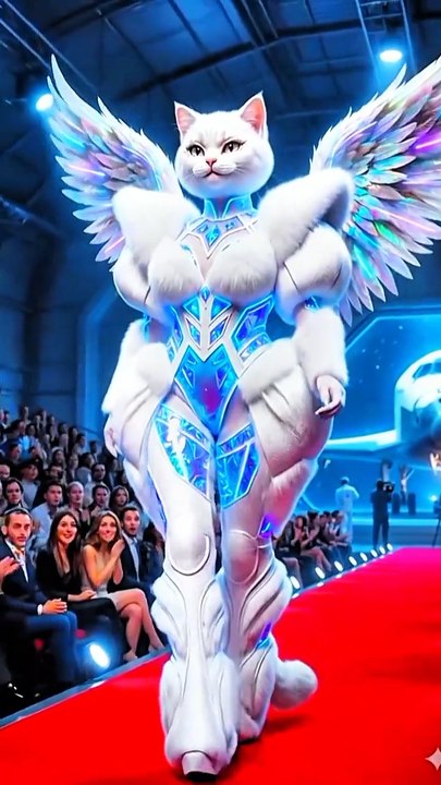 New fashion style ai cat video