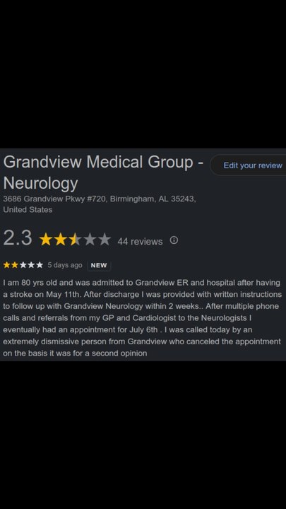 Patient Relates Being Dumped In Rude Telephone Exchange With  Beleaguered Grandview Neurology