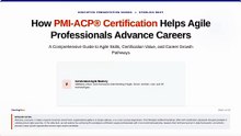 HOW PMI-ACP CERTIFICATION HELPS AGILE PROFESSIONAL ADVANCE CAREERS