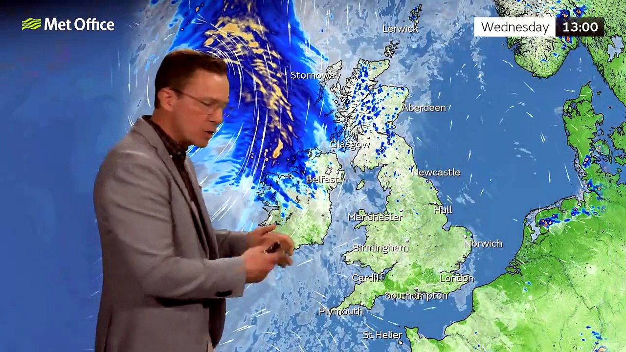 Met Office Wednesday Afternoon Weather Forecast 01/07/26