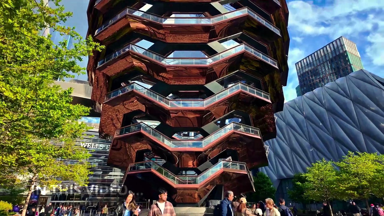 NYC Walking Tour 4K - High Line Manhattan Walking Tour - The Vessel Walk