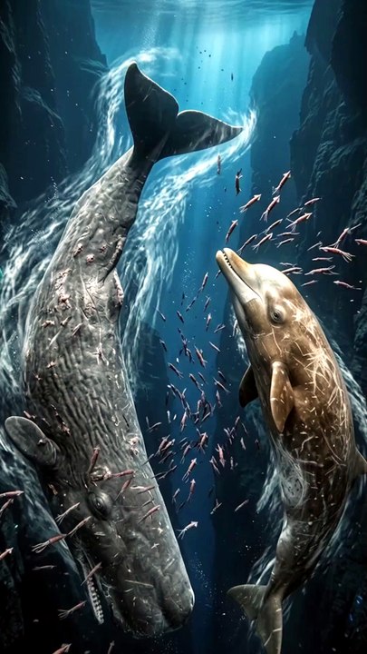 🐋 Giant Sperm Whale vs Giant Cuvier's Beaked Whale | The Ultimate Deep Ocean Showdown! 🌊