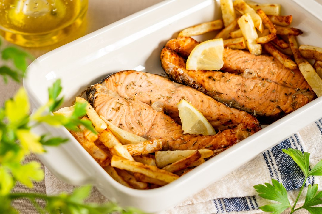 Salmón en freidora de aire