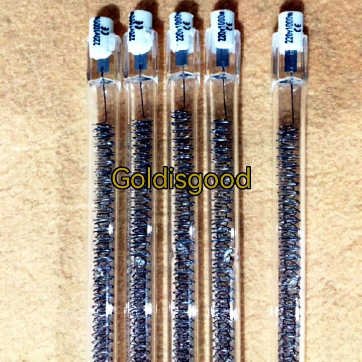 Quartz halogen lamp short wave single tube 500mm 220v 1000w for screen printing machine