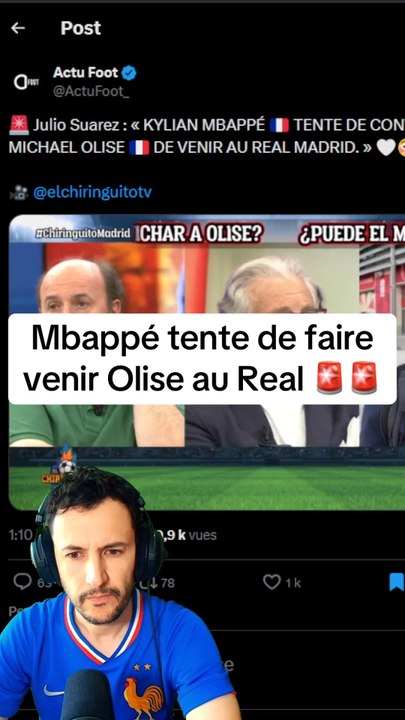 🚨 Mbappé tente de faire signer Olise au Real Madrid #olise #mbappé #realmadrid
