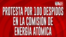 Protesta por despidos masivos en la Comisión Nacional de Energía Atómica