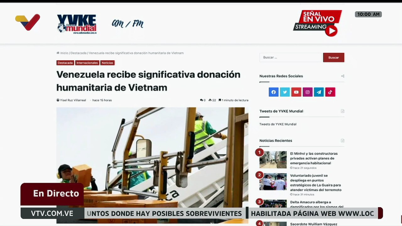 Vietnam donó importante cargamento humanitario a Venezuela con gran variedad de insumos primarios