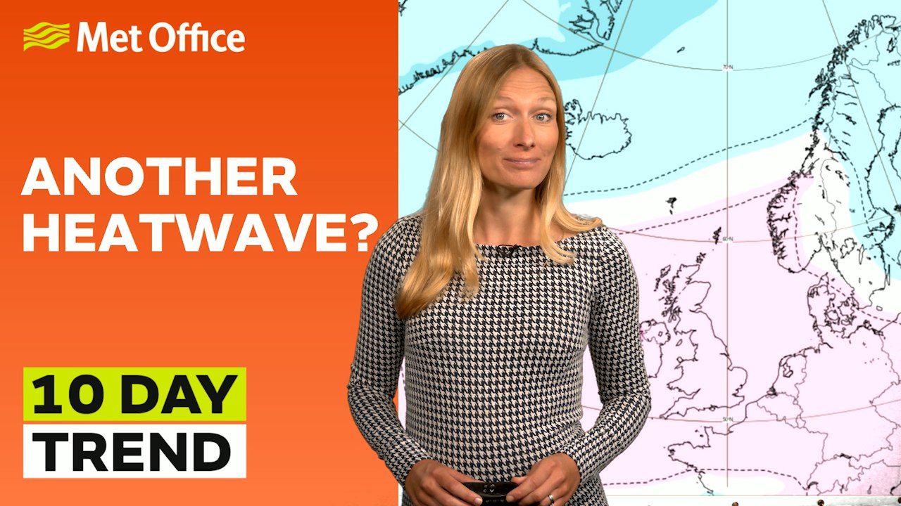 10 Day Trend 01/07/2026 – Staying dry and becoming very warm– Met Office weather forecast UK