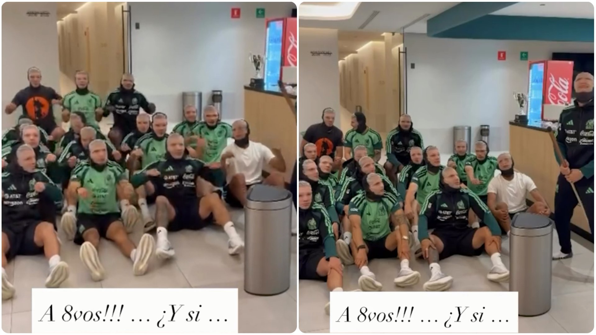 ¡Con máscaras de Haaland! México imitando el remo de Noruega