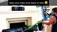 When your mate wont leave try this funny video part 9