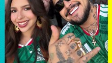 Así celebraron Ángela Aguilar y Christian Nodal la victoria de México desde el estadio