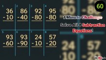 #OnlyTheBest ✋️🏆 Solve All 8 Subtraction Equations! ➖️