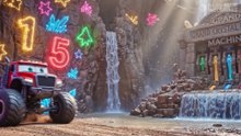 Learn to Count 1 to 10! GIANT Monster Trucks Smash Crystal Numbers