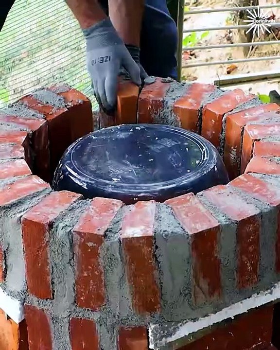 Making a multifunctional wood stove with brick and cement! 🔥