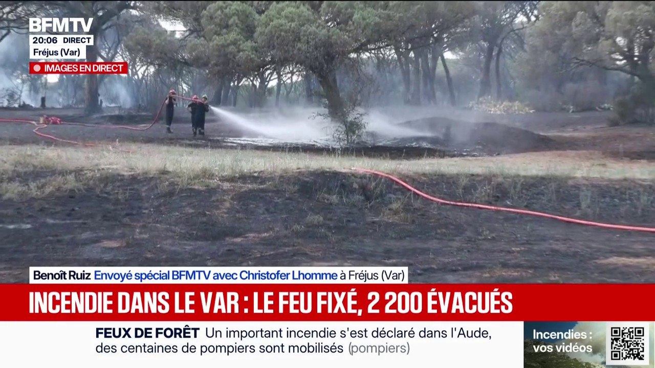Incendie à Fréjus: 2.200 personnes évacuées dan...
