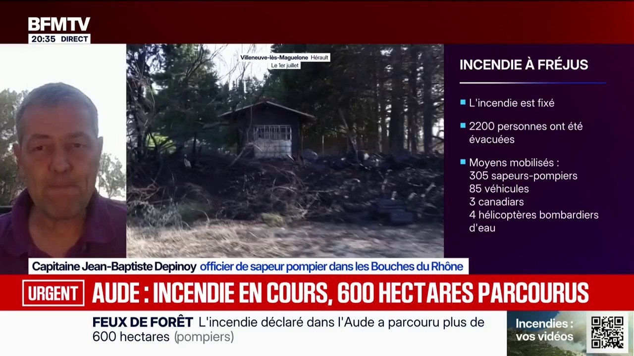 Incendies: "Notre inquiétude est pour cet été, mais elle est aussi pour l'avenir", avoue Jean-Baptiste Depinoy, officier de sapeur-pompier dans les Bouches du Rhône